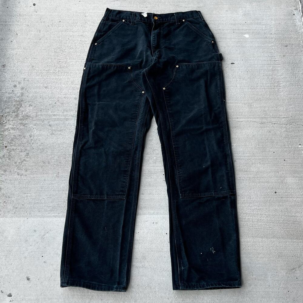 Carhartt black double knee work wear carpenter pants